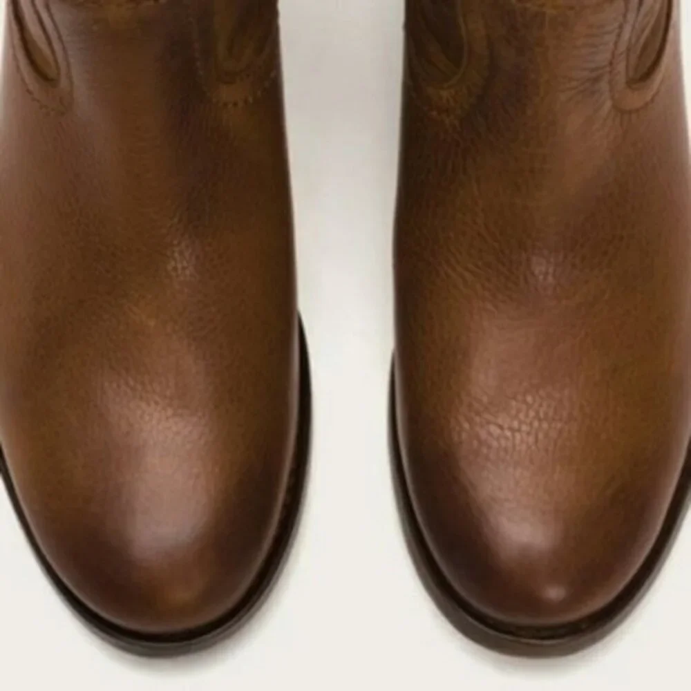 -NEW Frye Cara Roper Tall Riding Boot (Cognac) 6M - Picture 5 of 6
